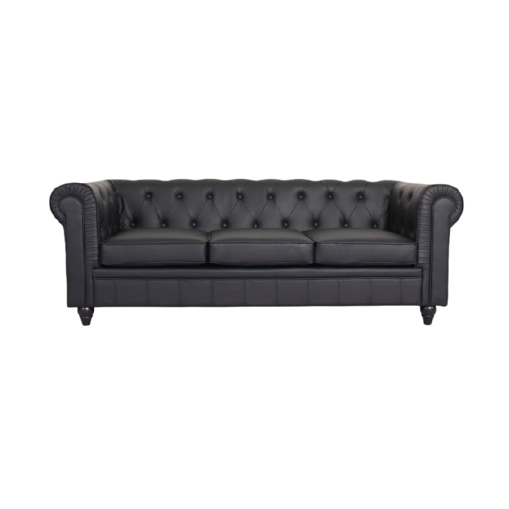 Canapé en cuir synthétique pour salon - 200 x 85 x 75